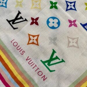 Louis Vuitton Murakami Logo Print Scarf